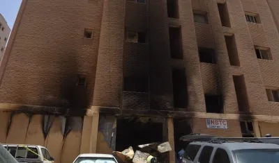 Así quedó el edificio de apartamentos tras el voraz incendio