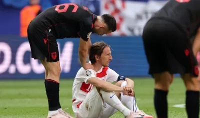 Luka Modric, capitán de Croacia, no oculta su decepción tras el empate ante Albania. 