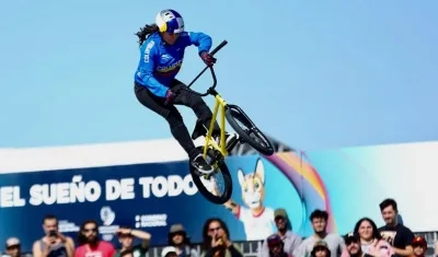 La corredora de BMX Queensaray Villegas.