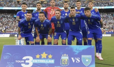 Selección Argentina que disputó el último amistoso para la Copa América contra Guatemala. 