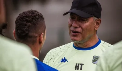 Hernán Torres dirigió este martes su primer entrenamiento como técnico del Deportivo Cali.