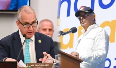 Senador Mario Díaz-Balart y el Presidente Gustavo Petro.