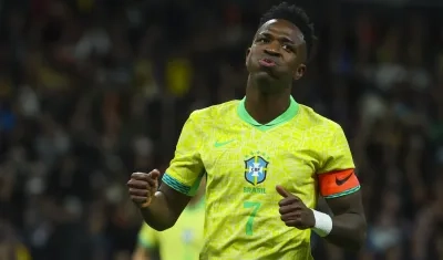 Vinicius Junior se estrena en la Copa América como capitán de Brasil. 