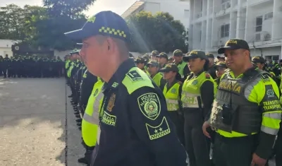 Seguridad en celebración del Día de la Virgen del Carmen.