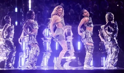 Shakira durante el show de la Copa América.