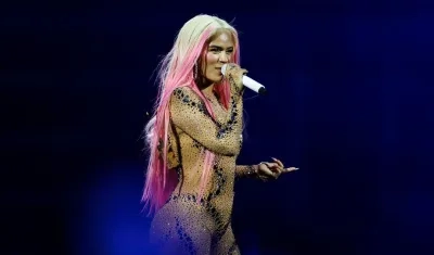 La cantante urbana en su gira por Madrid.