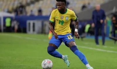 Vinicius no pudo jugar en cuartos de final contra Uruguay por suspensión. 