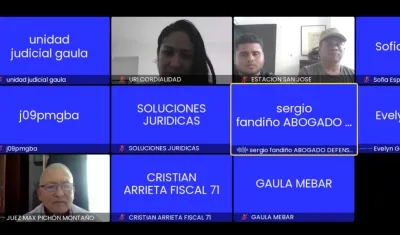 Aspecto de la audiencia de legalización de captura. 