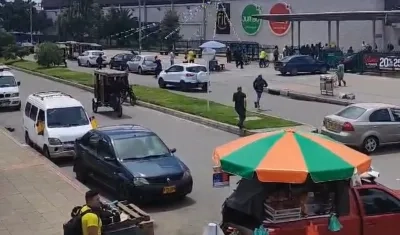 Lugar de la balacera en Bogotá. 