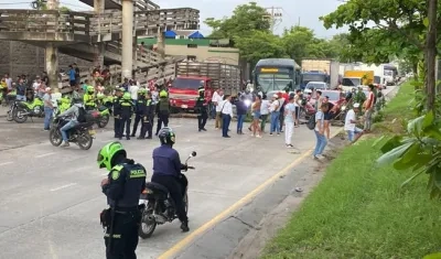 Bloqueo en la Circunvalar. 