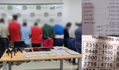 Banda 'Los buena suerte' el día de la captura. 