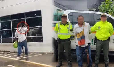 Momento del ataque y el capturado.