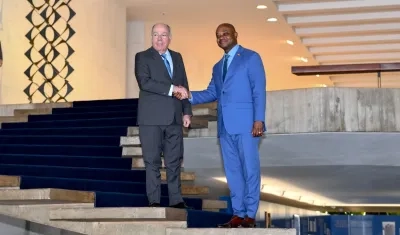 Los cancilleres de Brasil, Mauro Vieira, y de Colombia, Luis Gilberto Murillo.