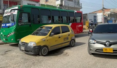 El tramo de la Circunvalar que se encuentra en mal estado. 