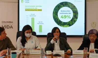 La ministra de ambiente Susana Muhamad, hizo un llamado para que la naturaleza no este en medio del conflicto.