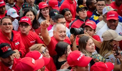 Vicepresidente del oficialista Partido Socialista Unido de Venezuela (PSUV), Diosdado Cabello.