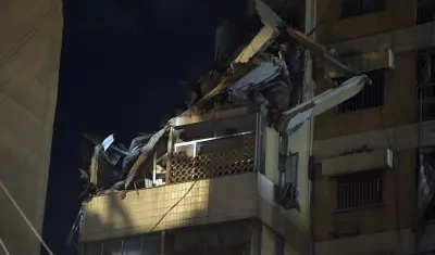 Los pisos superiores destruidos.