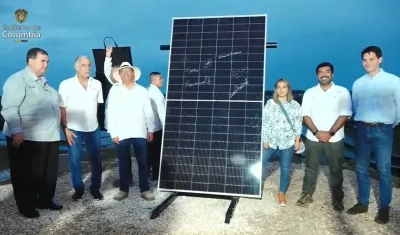 El Presidente Gustavo Petro, en la inauguración del parque Bosques Solares de Bolívar en Cascajal