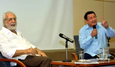 Enrique Lamas y su amigo Miguel Iriarte. 