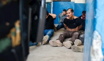 Exsoldados capturados en Haití.