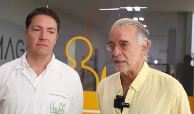 El gobernador del Atlantico, Eduardo Verano, con los empresarios. 