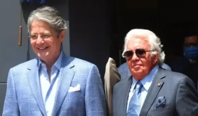 Guillermo Lasso y su cuñado Danilo Carrera. 