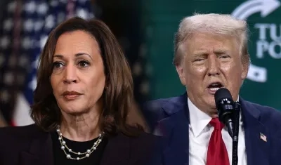 Kamala Harris y Donald Trump. 