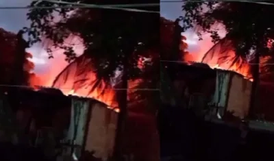 Momento en que ocurrió el incendio. 