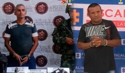 Jesús Alfredo Meneses, alias 'El Mudo', y Nicolás Gabriel Pantoja López, alias 'Caremalo'.