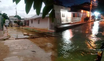 Las inundaciones en las calles de Villa Estadio.
