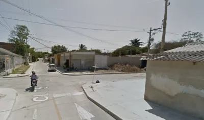 Lugar donde ocurrió el crimen en el barrio El Bosque. 