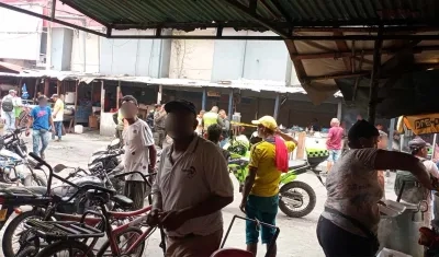 Lugar donde ocurrió el crimen, en el Centro de Barranquilla. 