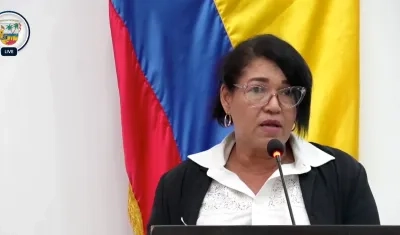 María Correa durante su participación en la sesión informal de la Asamblea del Atlántico.