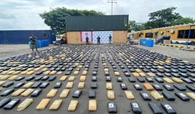 Marihuana incautada por la Policía y el Ejército. 