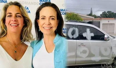 Magalli Meda y María Corina Machado.