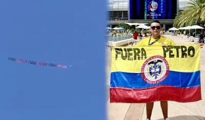 Mensajes contra Petro.