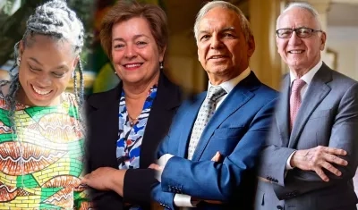 Aurora Vergara, Gloria Ramírez, Ricardo Bonilla y Guillermo Jaramillo.