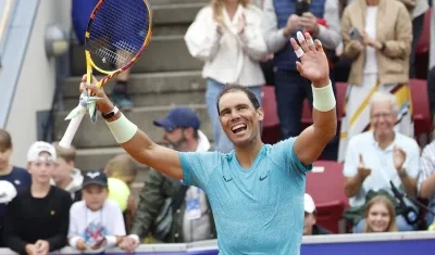 Nadal en el torneo de Suecia.
