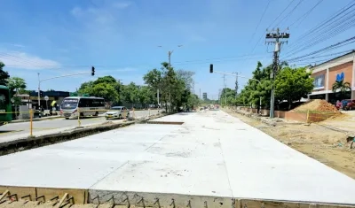 La obra en el sector Tauro.