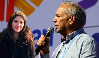 María Benavides y el ministro Ricardo Bonilla. 