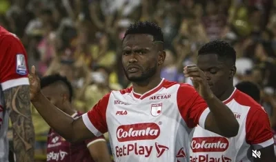 Elvis Perlaza, jugador de Santa Fe.