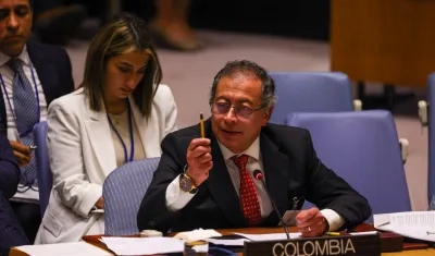 El Presidente Gustavo Petro en el Consejo de Seguridad de la ONU.