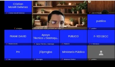Aspecto de la audiencia de este viernes donde se defendió el ahora exjuez José Sastoque. 