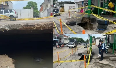 Así se encuentra el estado de la vía en la calle 18, una de las vías más transitadas en Soledad. 