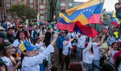 Venezolanos en Bogotá.