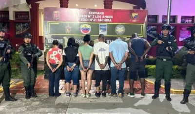 Los seis fueron capturados en Táchira. 