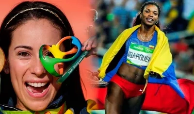 Mariana Pajón y Caterine Ibargüen, leyendas del deporte colombiano.