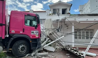 Accidente en el barrio El Recreo. 