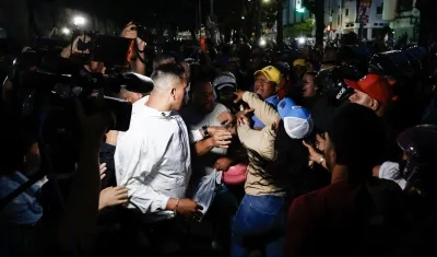 Imagen de la pelea en Caracas.