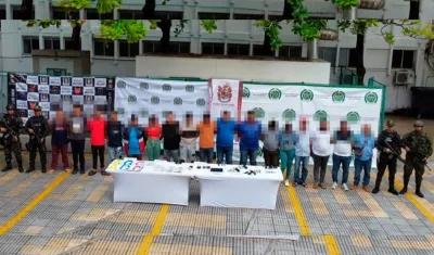 Entre las capturados se destacan la de alias ‘César’ y alias 'Deivi'.